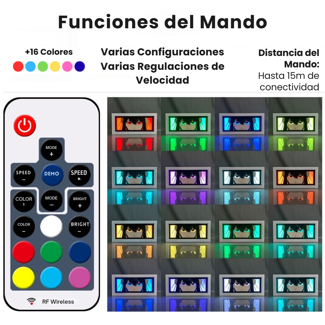 Glowlamp™ Lámpara de Anime 3D RGB